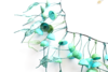 FLORESCENT SILKY COCOONS in turquoise - Handmade Necklace